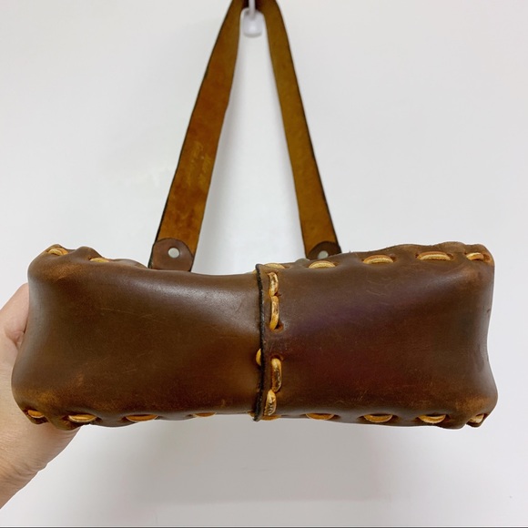 Boho Leather bag, Vintage Western Leather bag - Picture 15 of 16